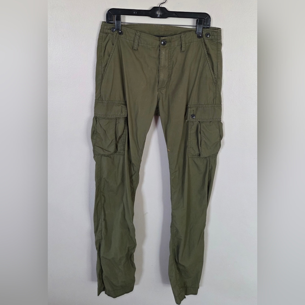 AX Armani Exchange Men's 100% Cotton Olive Green Pants Size 30 Damaged